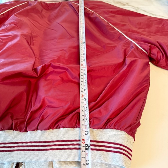 RedHead Mens Hooded Bomber Jacket Burgundy Red Quilted Insulated Vintage Medium - Picture 14 of 15